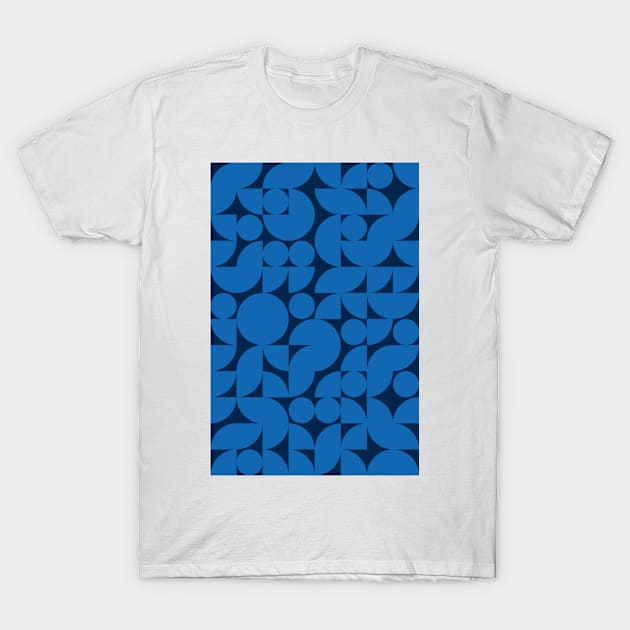 Men Bluish Geometric Pattern - Shapes #3 T-Shirt by Trendy-Now